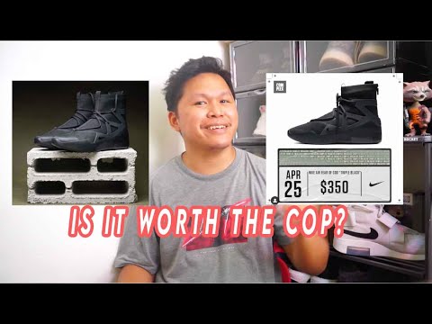 air fear of god 1 triple black resell price