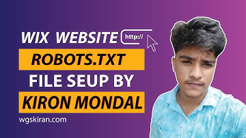 How to setup robots.txt on Wix website - step-by-step tutorial | Robots.txt setup by Kiron Mondal