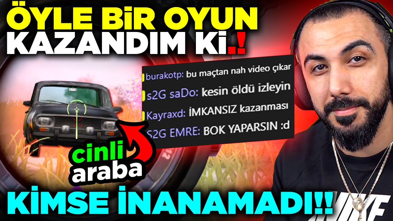 BU OYUNU KAZANDIĞIMA KİMSE İNANAMADI!! 😮 (CİNLİ ARABA?) | PUBG MOBILE