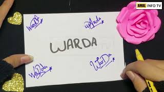 Warda Name Signature - Handwritten Signature Style for Warda Name