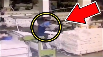 He stand too close to working Rotating Machine... Then THIS Happened!