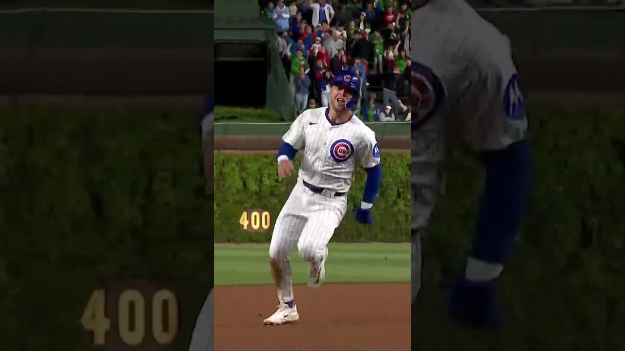 Nico Hoerner celebrates winning run while running around bases 😂