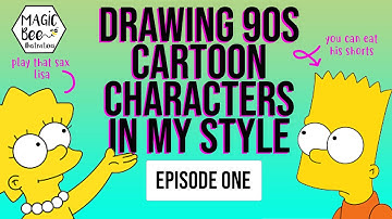 Drawing Bart and Lisa Simpson in my style with Procreate