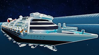 : Poseidon Movie Ship Capsizes After Getting Stuck by a Rogue Wave! - Stormworks Sinking Gameplay