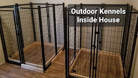 KennelMaster Outdoor Kennel Set Up Inside House DK644WC - DayDayNews