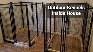 KennelMaster Outdoor Kennel Set Up Inside House DK644WC