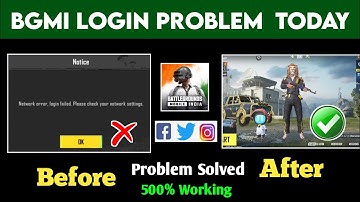 bgmi login problem today | network error login failed please check your network settings | bgmi fix