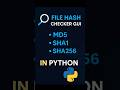 File Hash Checker in Python π₯οΈ (MD5, SHA1, SHA256)