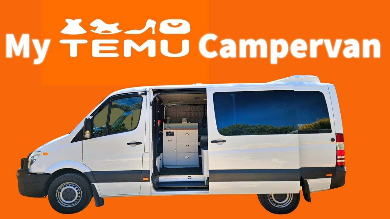 Campervan build and  first camp , inside shower for under $100 , what I got from TEMU