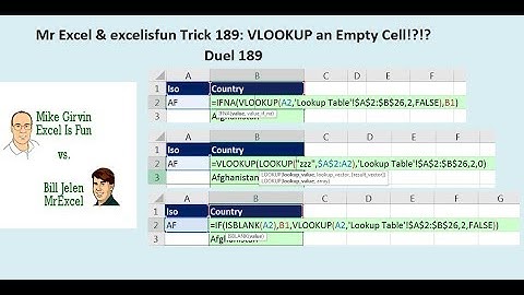 Mr Excel & excelisfun Trick 189: VLOOKUP for Missing Values in Column