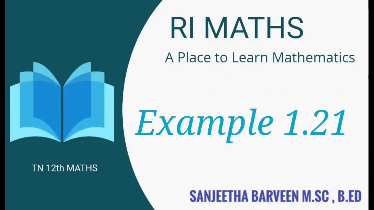 Example 1.21 - YouTube