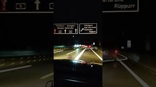 Mercedes W124 Night Driving Through Germany Óże