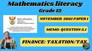 Mathematics literacy grade 12 November 2021 Paper 1| Question 5.1