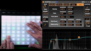 Overtone synth with MPE on Push 3