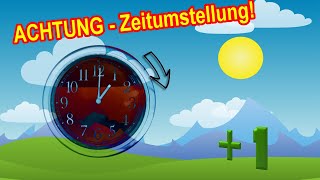 Zeitumstellung auf die Sommerzeit 26 März 2023 - Sonntag werden die Uhren umgestellt - Uhr stellen