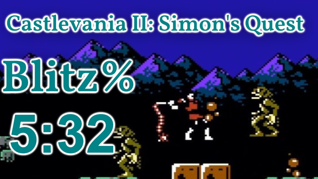 Castlevania II: Simon's Quest Blitz% Speedrun 5:32 (бывший мировой рекорд)