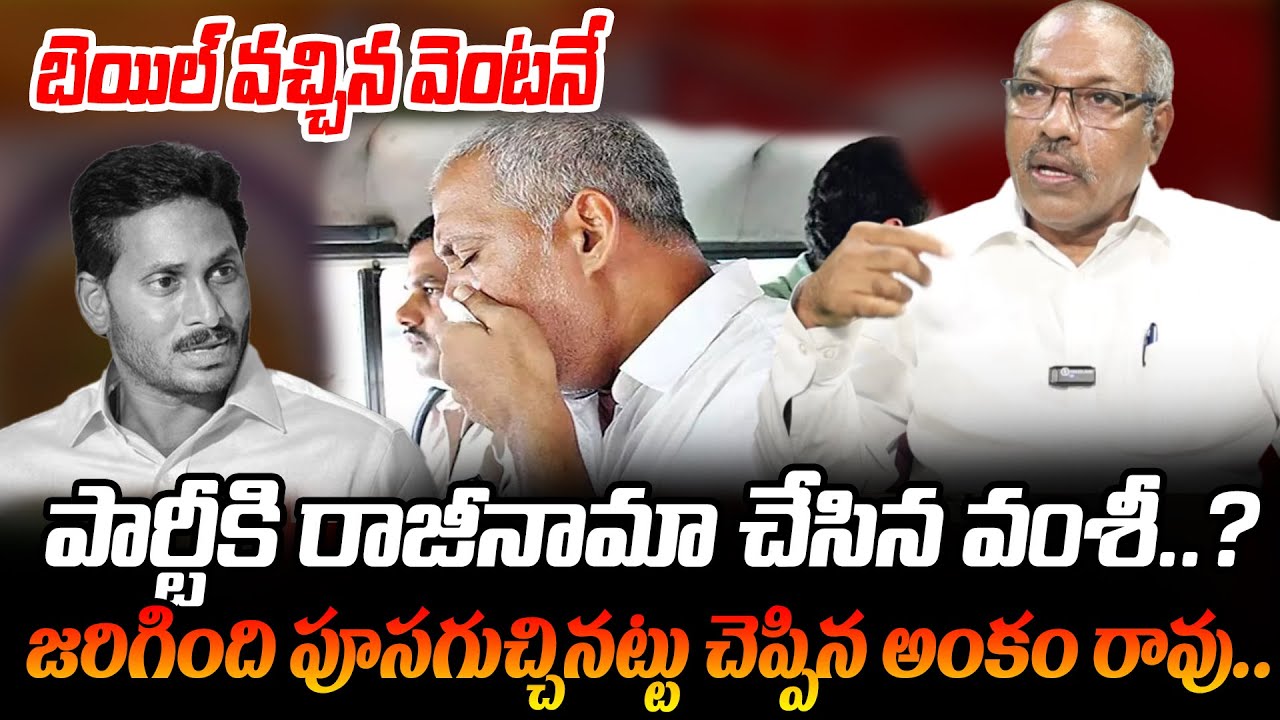 బెయిల్ వచ్చిన వెంటనే పార్టీకి రాజీనామా చేసిన వల్లభనేని వంశీ..? | Ankam ...