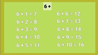 Addition Table 6