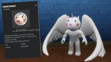 How to get the (UNICORN!!!) Badge & Morph in Piggy RP : Infection