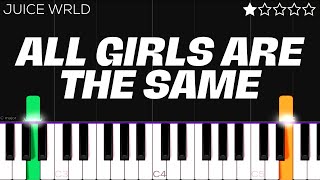 Juice WRLD - all Girls Are The Same | EASY Piano Tutorial