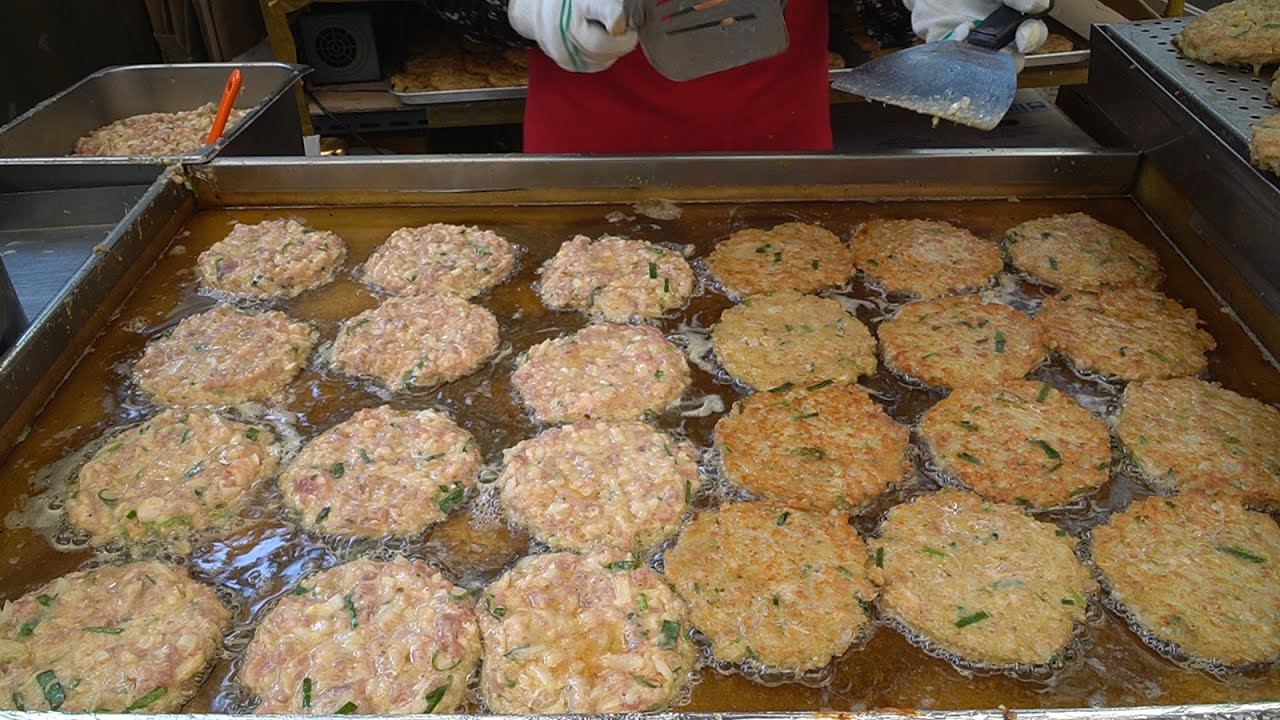 Everybody likes it! 1.7 Meat Fritters (ft. Korean Wine) / Gwangjang