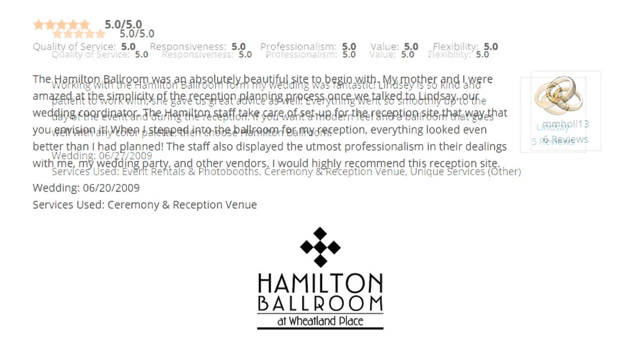 Hamilton Ballroom at Wheatland Place REVIEWS Lancaster PA Wedding