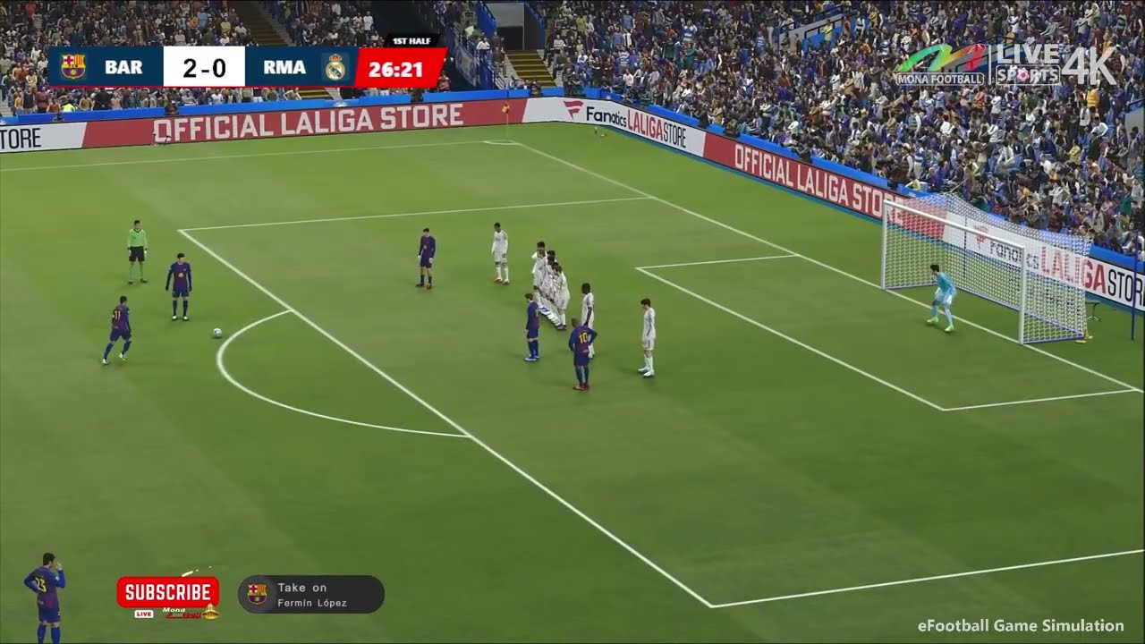🔴Barcelona contra Real Madrid | Spanish LaLiga 25/26 | eFootball PES21 Simulation - 3