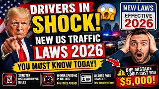 😱 Drivers in Shock! New US Traffic Laws 2026 You Must Know Today