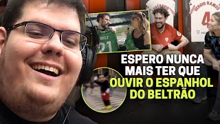 CASIMIRO REAGE: BELTRÃO E ISABELLA TURISTANDO NA ESPANHA - SEVILLA X BETIS | Cortes do Casimito