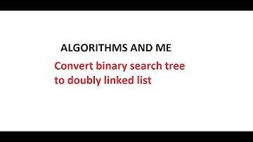 Binary search tree to double linked list