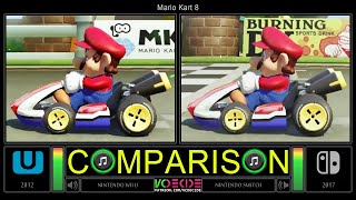 Mario Kart 8 (Wii U vs Switch) Side by Side Comparison - HD 60 fps - YouTube