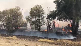 Fast-Moving Grass Fire In North Sacramento