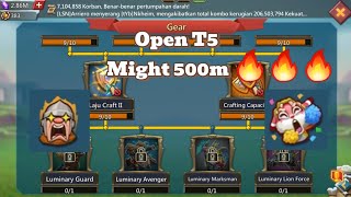 Open T5 might 500m & trik/cara cepat open t5 🔥🔥🔥  #lordsmobile #BOc #f2p