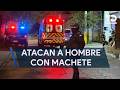 Atacan a hombre con un machete mientras realizaba trabajos de construcción en Monterrey