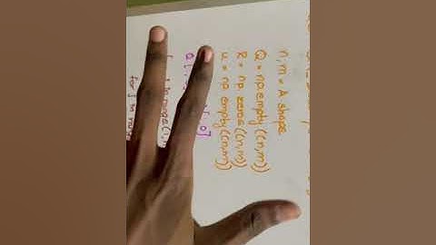 QR decomposition using Python Programming