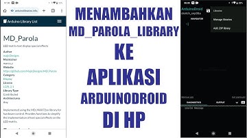 CARA MENAMBAHKAN LIBRARY MD_PAROLA KE APLIKASI ARDUINODROID DI HP