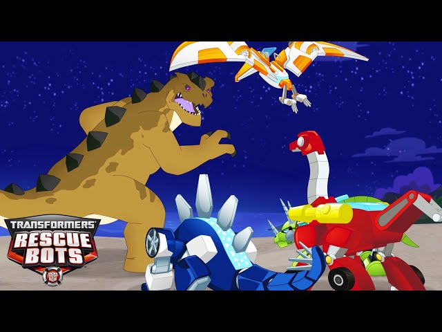 Dinobots are Back In Town! 🦖🚨 | Transformers Rescue Bots | Cartoons for Kids | Transformers TV class=