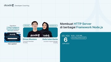 Dicoding Developer Coaching #91: Back-End | Membuat HTTP Server di berbagai Framework Node.js