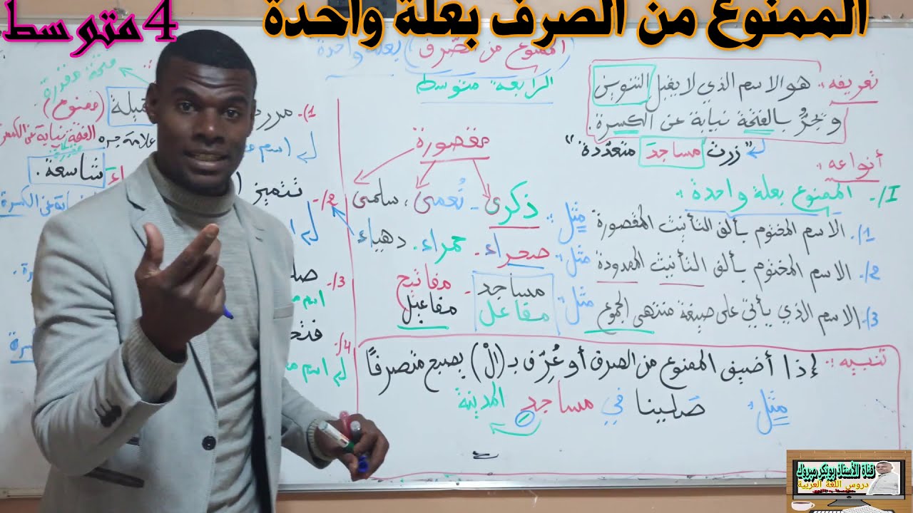 الممنوع من الصرف بعلة واحدة 1 ( درس خاص بالسنة الرابعة متوسط + 2ثانوي علوم)