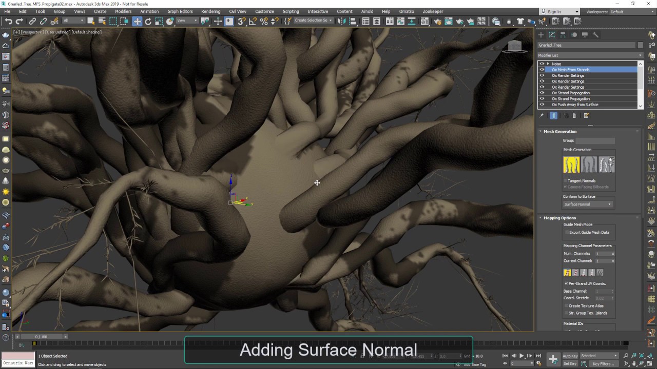 Ornatrix 3dsmax: Conform to Surface