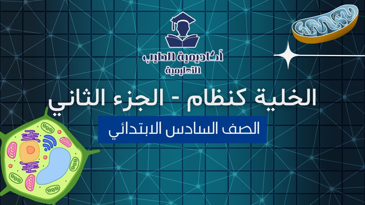 الخلية كنظام - الجزء الثاني - علوم الصف السادس الابتدائي