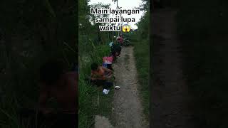 main layangan sampai lupa waktu 😱 #layangan #kite #benanglayangan #masukberanda