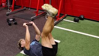 Feet Elevated Toe Touches