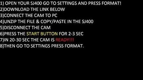 Tutorial - SJCAM SJ4000 Firmware Upgrade-Downgrade