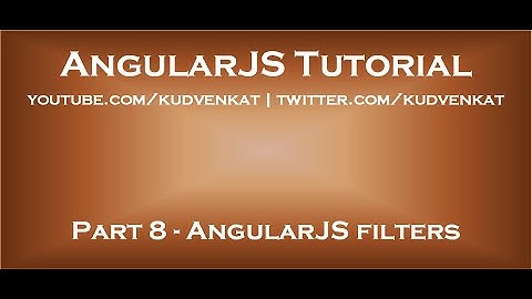 AngularJS filters