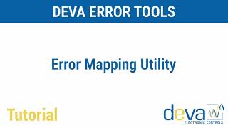 Deva Error Mapping Tutorial ENG