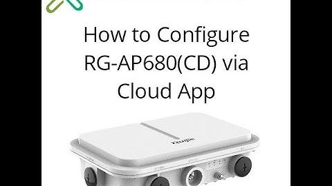 HOW TO SET UP RUIJIE RG-AP680(CD)