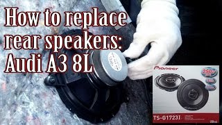 audi a3 8l front speaker size