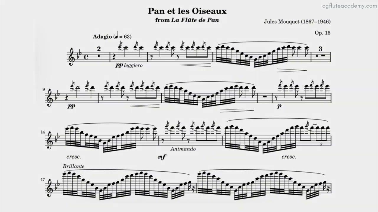 Jules Mouquet La flûte de Pan (Op. 15), 2nd movt ♩=48 (Slow) Piano