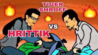 War Bike Action sequel | HRITHIK VS TIGER SHROFF | WAR | BIKE ACTION SCENE | 2D ANIMATION
